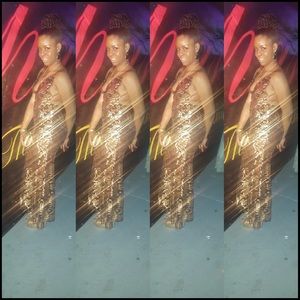 Sequined embroidered dress